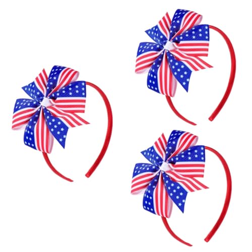 GALPADA 3St Bowknot-Haarspange Amerikanische Flagge Haarspange Kinder Haarspange für Unabhängigkeitstag patriotische Haarspange Haarschmuck für Mädchen Haarspangen Haarnadel Krawatte rot von GALPADA