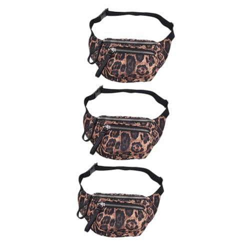 GALPADA 3St Umhängetasche für Damen Gürteltasche mit Leopardenmuster Bauchtasche mit Reißverschluss für Damen Hüfttasche Brusttasche für Damen draussen Aufbewahrungstaschen von GALPADA