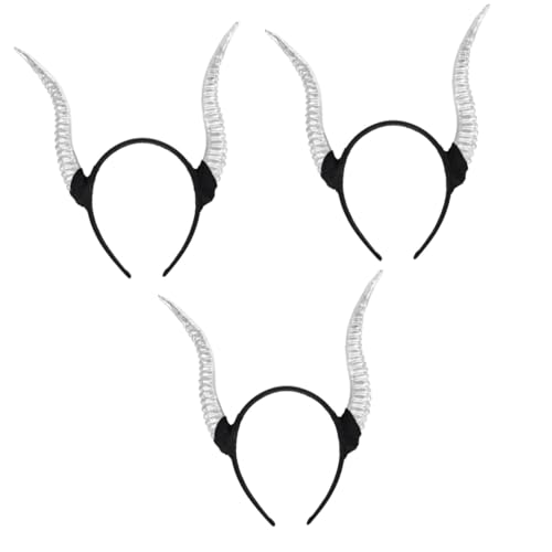 GALPADA 3stücke Halloween Headband Mit Einzigartigen Schafhörnern Verstellbarer Haarreif Für Kostümpartys Für Halloween Musikfestivals Und Kreative Verkleidungen von GALPADA