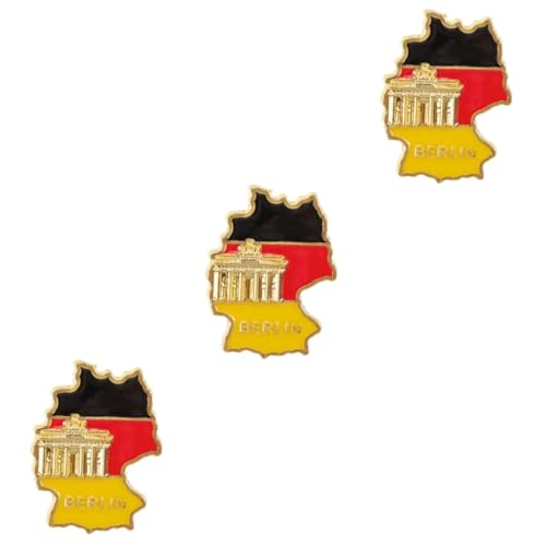 GALPADA Hut Zubehör 3St Deutschlandfahnen deutschland flagge Deutschland Pin Anstecknadel mit Flagge Hutnadel für Männer Flaggen nnadel patriotische Anstecknadel Metall Banner Zubehör von GALPADA