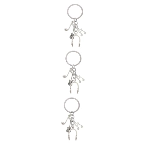 GALPADA 3stücke Gitarre Schlüsselanhänger Mit Musiknote Und Kopfhörer Metallischer Schlüsselring Für Musikliebhaber Für Freunde Und Familie Dekorativer Für Taschen Und Schlüssel von GALPADA