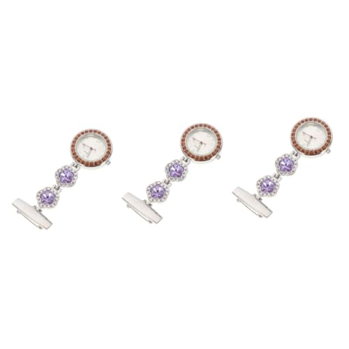GALPADA 3stücke Kreative Brusttaschenuhr Für Und Ärzte Leichte Praktische Fob-Uhr Mit Clip-Design Für Medizinischen Einsatz Und Prüfungssituationen von GALPADA