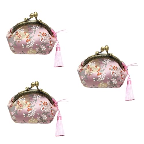 GALPADA 3stücke Retro Damen Geldbörse Aus Vintage Münzbeutel Mit Schnallenverschluss Kleine Handtasche Für Schlüssel Und Kleingeld Tragbarer Geldbeutel Für Alltag Und Reisen von GALPADA