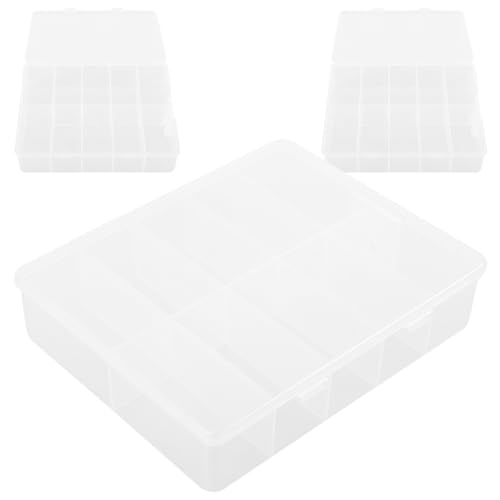 GALPADA 3Stücke Nagel Display Kasten Organizer für Fake Nails Transparente Aufbewahrungsbox Einfach zu Öffnen für Nagelkunstwerkzeuge Praktisch für Zuhause und Unterwegs von GALPADA