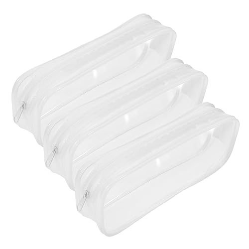 GALPADA 3Stücke Transparente Stiftspeicherbeutel wasserdichte Bleistift Organizer für Schule Uni Praktischer Make Up Bürstenbeutel Leicht und Langlebig von GALPADA