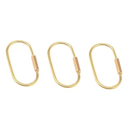 GALPADA 3stücke Einfacher Kreativer Schlüsselanhänger Aus Goldenem Messing Modischer Gürtelclip Für Hängende Ornamente Für Zu Besonderen Anlässen Wie Geburtstag Valentinstag Und von GALPADA