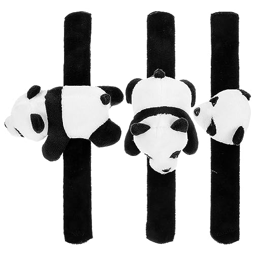 GALPADA 3st Babygeschenke Handgelenk-schlagband Huggables Slap-armband Schnapparmband Panda-stofftier 3d-slap-bands Slap-armband-band Panda-plüsch Kleiner Kopf Pp Baumwolle Kinder Schießen von GALPADA