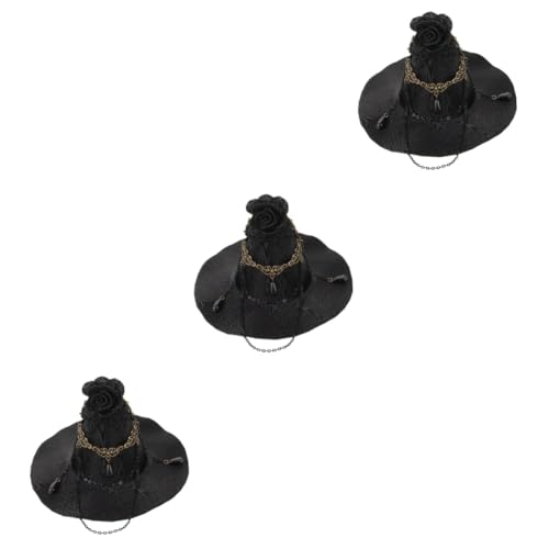 GALPADA 3st Cosplay-hexenhut Dekorationen Mit Hexenhüten Zauberhut-haarnadeln Hexen-partyhut Lustiges Hutkostüm Hexenkostüm Hexen-cosplay-hut Partykostüm Hut Zaubererhut Black von GALPADA