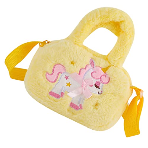 GALPADA 3st Einhorn-Tasche Kleinkind-Geschenk Geldbörsen Für Kinder Durchsichtige Büchertaschen Süße Tasche Umhängetaschen Damen Süßes Geschenk Für Mädchen Kleine Plüsch Bote Designpaket von GALPADA