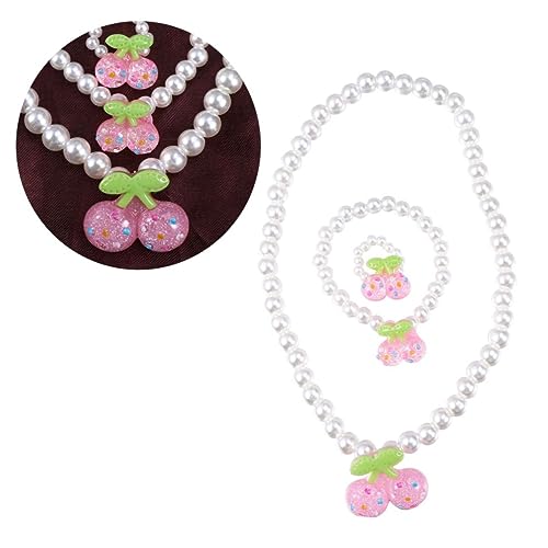 GALPADA 3st Kinder Halskette Halsband Perlenketten Halsketten Perlenkette Für Kinder Schmuck Rosa Kirsche von GALPADA