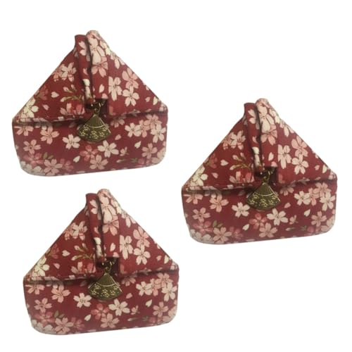 GALPADA 3stücke Mini Purse Im Japanischen Stil Tragbare Dreiecks-Tasche Für Kleingeld Und Kleinigkeiten Zufälliger Verschluss Für Schule Shopping Und Alltag von GALPADA