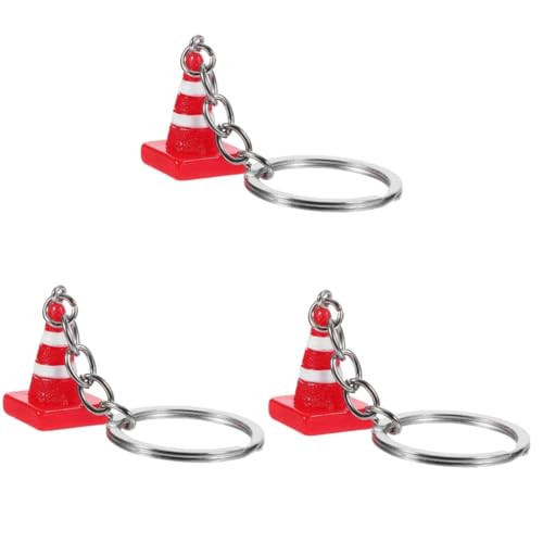 GALPADA 3st Mini-verkehrspolizei- -schlüsselanhänger Block Headset Hängend Mini-verkehrskegel Karabiner Auto Schlüssel Halter Schlüsselbund Ästhetischer Schlüsselanhänger Legierung von GALPADA