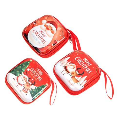 GALPADA 3stücke Teiliges Weihnachts-münzbeutel Aus Festliche Geschenktaschen Für Kleingeld Und Kleine Für Weihnachtsdekoration Und Partys von GALPADA