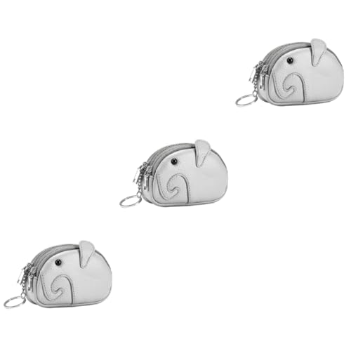 GALPADA 3stücke Adorable Elephant Pouch Für Damen Kreative Kompakte Geldbörse Mit Schlüsselanhänger Für Reisen Shopping Und Alltag Für Münzen Und Kleingeld von GALPADA