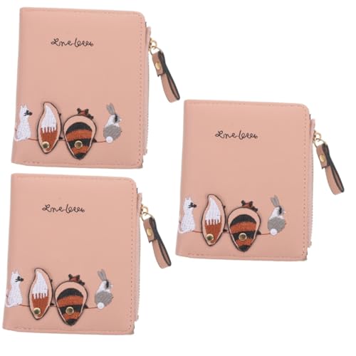 GALPADA 3stücke Faltbare Damen Geldbörse Im Tierdesign Stilvolle Münztasche Für Kreditkarten Und Bargeld Leichte Und Kompakte Brieftasche Für Reisen Und Alltag von GALPADA