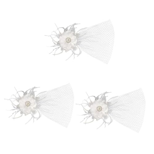 GALPADA 3stücke Fascinator Haarstück Mit Federn Elegante Jahre Kopfbedeckung Für Teepartys Und Hochzeiten Verspielter Haarschmuck Für Frauen Und Mädchen Romantisches Design Für von GALPADA