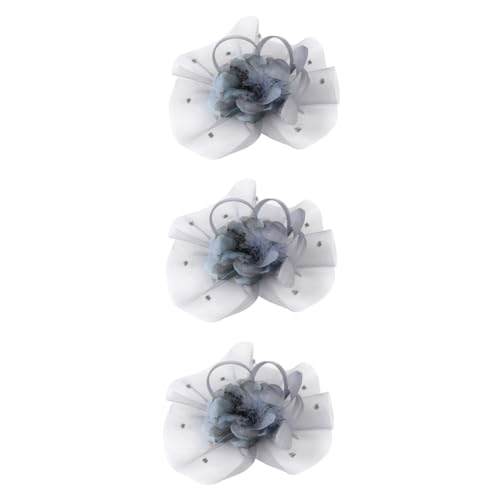 GALPADA 3stücke Floral Haarschmuck Haarkranz Mit Mesh Und Federn Eleganter Damen Haarreif Für Hochzeiten Abendveranstaltungen Und Partys Vielseitig Einsetzbar Als Haarclip von GALPADA