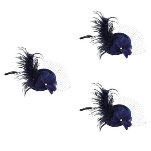 GALPADA 3stücke Mini Hut Mit Schleier Für Braut Fascinator Haarschmuck Haaraccessoire Für Hochzeiten Partys Und Bühnenaufführungen Extravaganter Look Mit Federn Einfach Zu Tragen Für von GALPADA