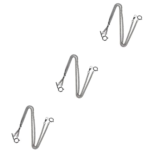 GALPADA 3stücke Praktische Förmige Taschenuhrkette Aus Lange Vintage Uhrkette Für Herren Und Damen Robuste Und Stilvolle Kette Für Taschenuhren Gürtel Und Schlüsselanhänger Als Zu von GALPADA