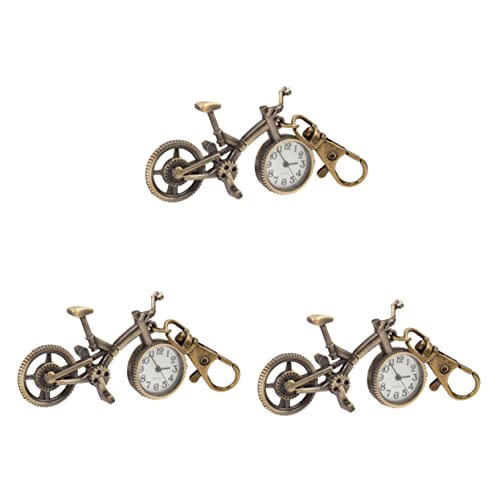 GALPADA 3stücke Retro Fahrradtaschenuhr Schlüsselanhänger Elegante Anhängeuhr Im Fahrraddesign Langlebig Für Und Besondere Anlässe Mit Schlüsselring Für Einfache Tragbarkeit von GALPADA
