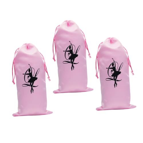 GALPADA 3stücke Ballettschuhtasche Für Mädchen Mit Kordelzug Tanz-Aufbewahrungstasche Für Ballett Und Tanzschuhe Kleidung Und Zubehör Robuste Fitness-Beutel Für Damen Und Mädchen von GALPADA