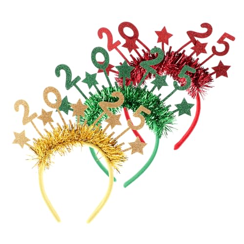 GALPADA 3stücke Teiliges Funkelndes Stirnband Für Silvester Und Abschlussfeiern Mit Glitzernden Sternen Und Farben von GALPADA