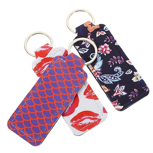 GALPADA 3stücke Teiliges Lipstick Keychain Neopren Lipstick Sleeve Für Schlüsselanhänger Praktischer Lippenbalsam Organizer Für Und Alltag Für von GALPADA