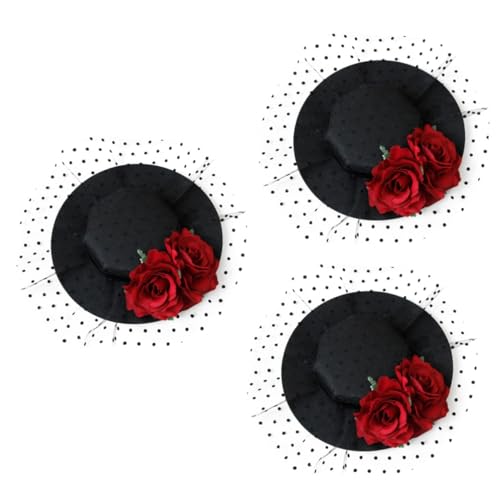 GALPADA 3st Fascinator-hut Hut Haarspange Frauen Partyhut Black von GALPADA