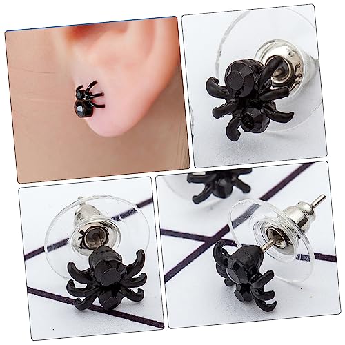 GALPADA 4 Paare Halloween Ohrstecker Kleine Spinne Design Kreative Ohrschmuck Für Damen Party Kostüm Schmuck von GALPADA