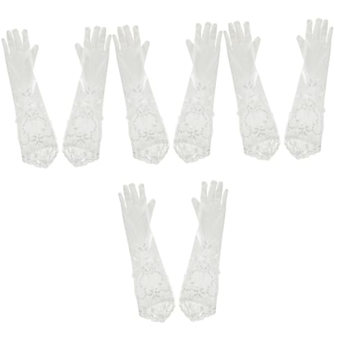 GALPADA 4 Paar Spitzenhandschuhe Für Damen Opernhandschuhe Für Teeparty Brautparty Abschlussball Tanzparty GALPADA 4 Paar Spitzenhandschuhe Für Damen Opernhandschuhe Für Teeparty Brautparty Abschlussball Tanzparty von GALPADA