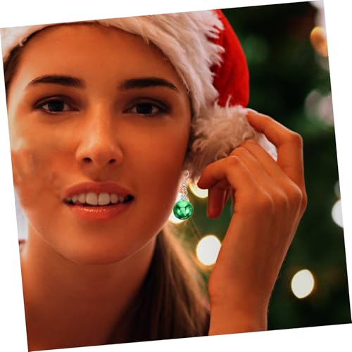 GALPADA 4 Paare Weihnachts Ohrringe mit Glockendekor Leichte Baumel Ohrringe Festliche Weihnachts Bunte Christbaumkugel Ohrhänger Schmuck für Party und von GALPADA