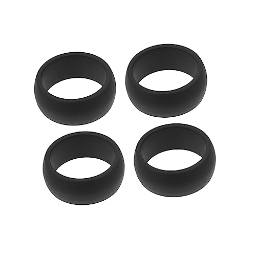 GALPADA 4 STÜCKE Sport Silikon Finger Ringe Flexible und Bequeme Fingerprotektoren für Männer für Fitness und Outdoorsport Schützend für Wertvolle Ringe von GALPADA