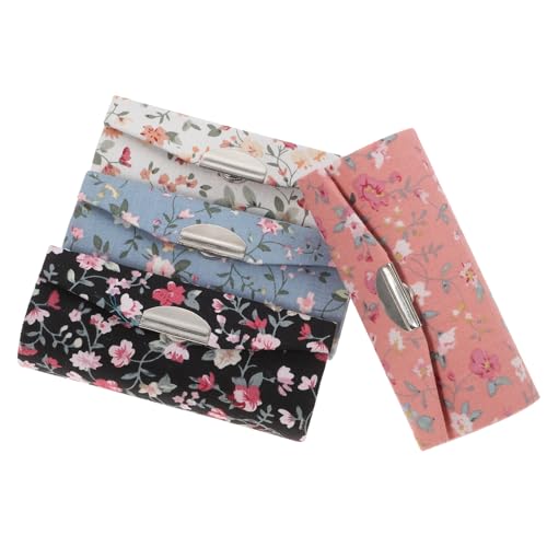 GALPADA 4 STÜCKE Teiliges Lippenstift Geschenkbox mit Zartem Blumenmuster Langlebige Kosmetik Aufbewahrungsbox Eleganter Make Up Organizer für Zuhause und Shop Einfach zu Reinigen als von GALPADA