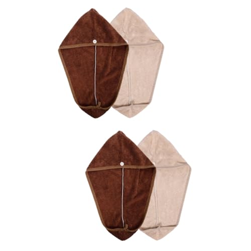 GALPADA 4stücke Super Absorbierende Haartrockenkappe Aus Mikrofaser Schnelltrocknendes Turban-handtuch Für Damen Für Nasses Haar Nach Dem Duschen von GALPADA