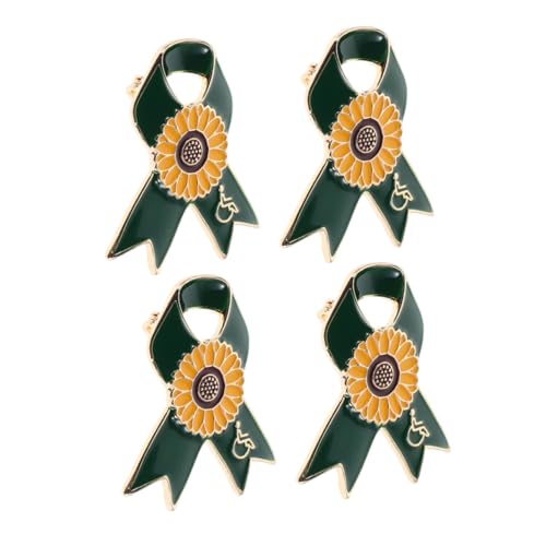 GALPADA 4stücke Sonnenblumen-anstecknadel Aus Legierung Blumenbrosche Für Damen Dekorative Brosche Für Kleidung Sonnenblumenabzeichen Als Bekleidungszubehör von GALPADA