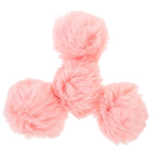 GALPADA 4 Stück Dekorative Broschen Anstecknadeln Kleine Flauschige Pompom Ornamente aus Kunstfell Abnehmbare Bastel deko für Kleidung Schuhe DIY Handwerksprojekte Rosa von GALPADA