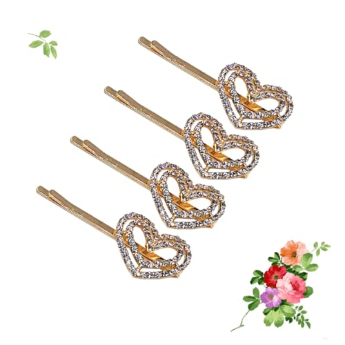 GALPADA 4 Stück Diamant-haarspange Haarspangen Haarspange Bobby Pin Dekorative Haarnadeln Haarschmuck Haarnadeln Haarschmuck Für Frauen Hochzeit Bobby Pins Schmücken Temperament Kleinkind von GALPADA