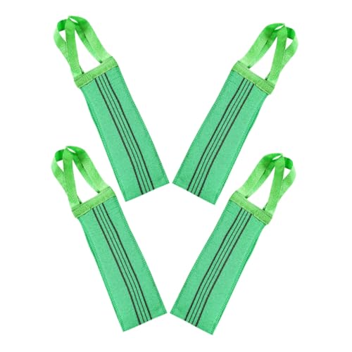 GALPADA 4 Stück Doppelseitiger Langem Peeling Badetuch für Rücken und Körper Sanftes Effektives Peeling Handtuch für Hauttypen Vielseitig Einsetzbar zum Reinigen und Peelen von GALPADA