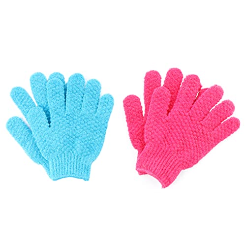 GALPADA 4 Stück Duschpeeling Handschuhe zur Tiefenreinigung und Entfernung Abgestorbener Haut Exfolierende Badetücher und für Körperpflege und Wellness von GALPADA