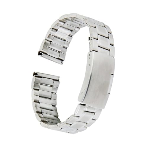 GALPADA 4 Stück Edelstahl Uhrenarmband mit Geradem Ende Robuste Glieder Langlebig und Komfortabel Inklusive Federstegen Verschleißfestes Silbernes Armband für Herren und Damen von GALPADA