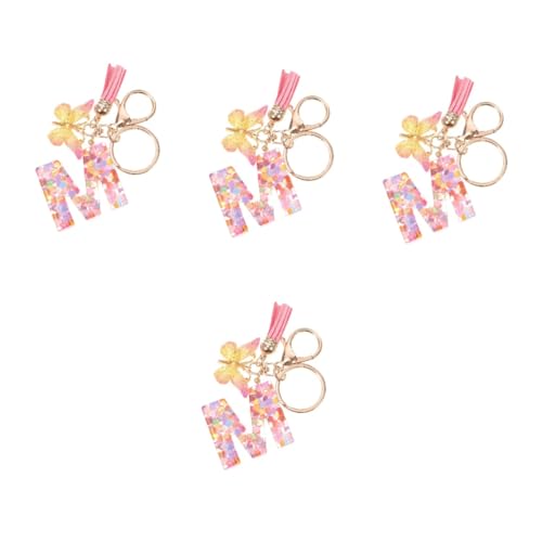 GALPADA 4stücke Letter Keychain Herz Schlüsselanhänger Mit Bunten Pailletten Und Schmetterling Perfektes Accessoire Für Taschen Und Geeignet Für Frauen Mädchen Und Besondere Anlässe von GALPADA