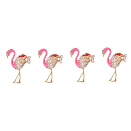 GALPADA 4 Stück Flamingo-Brosche brooches for women damen brosche dekonadeln schmücken Hüte Dekoration für Frauenkleidung Frauen Brosche Passen Zubehör Korsage Stift Fräulein Hut von GALPADA