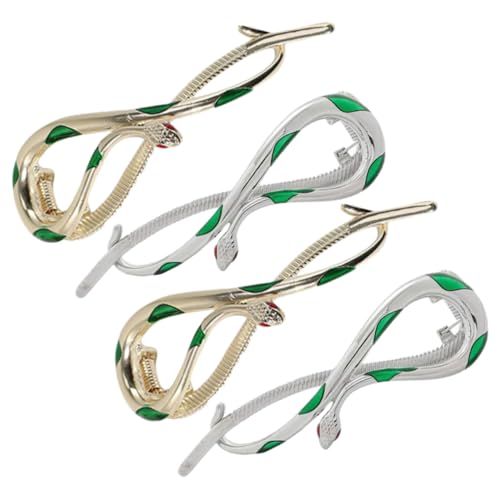 GALPADA 4 Stück Französische Haarklammern im Schlangen Design Große Verdrehte Haarspangen für Dünnes Haar Stabiler Modischer Haarschmuck für Damen Vielseitig Einsetzbar von GALPADA