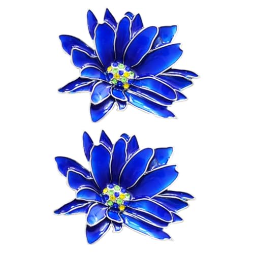 GALPADA 4 Stück Brosche aqua kem blue abblue Ansteckbrosche mit Gänseblümchenblume Verzierungen mit Blumenknöpfen Blumenbrosche gänseblümchen strass brosche Diamant Stift von GALPADA