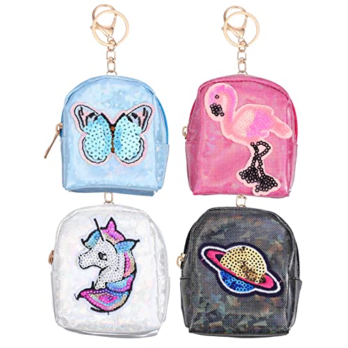 GALPADA 4stücke Münzbörse Mit Schlüsselring Aus Pu- Dekorative Wechseltasche Für Kleingeld Münzen Und Kleine Gegenstände Cartoon-Design Praktisch Und Langlebig von GALPADA