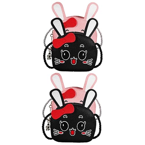 GALPADA 4stücke Mädchen Umhängetaschen Mit Kaninchenohren Kawaii Geldbörse Für Münzen Karten Und Kleine Gegenstände von GALPADA
