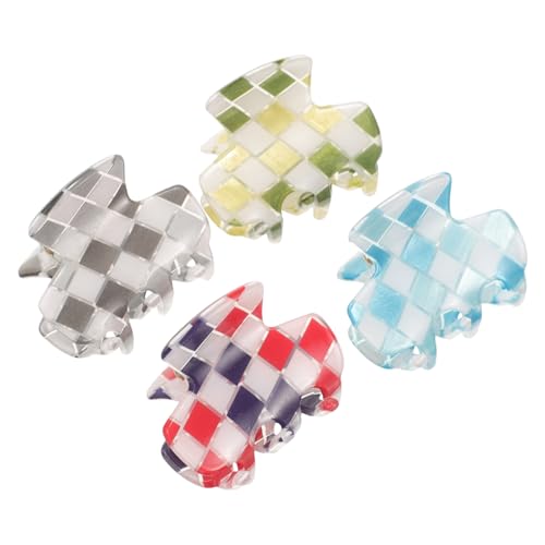 GALPADA 4 Stück Klein Set Haarspangen für Damen Stylish Mini Haarklammern aus Grün Blau Rot für Verschiedene Frisuren und Anlässe von GALPADA