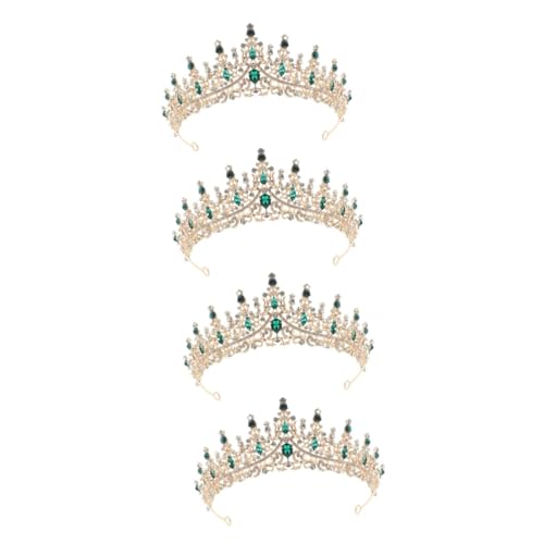 GALPADA 4 Stück Krone Tiara für die Hochzeit der Braut Diademe für Bankette Kleider Mädchen-Outfits Haarschmuck für Damen Kopfschmuck für Bankette Jahrgang Kleidung Zubehör Kopfbedeckung von GALPADA