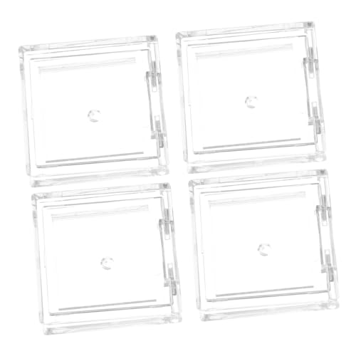 GALPADA 4 Stück Leere Quadratische Lidschattenpans Transparente Nachfüllbare Kosmetikbehälter Wiederverwendbar Leicht Tragbar Geeignet für Lidschatten Lippenbalsam Make up DIY Geschenk von GALPADA