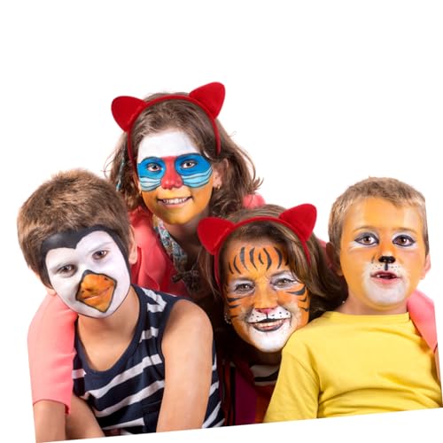 GALPADA 4 Stück Leopard Katzenohren Haarreif Teiliges Leichtes Haarband für Erwachsene Halloween Kostüm Party Zubehör von GALPADA